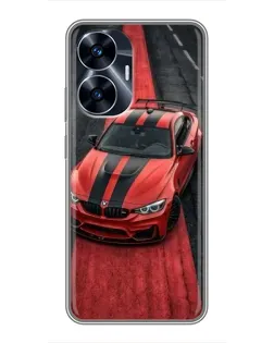 Чохол для Realme C55 з картинкою «BMW на червоній доріжці» Чохол для Realme C55 з картинкою «BMW на червоній доріжці»