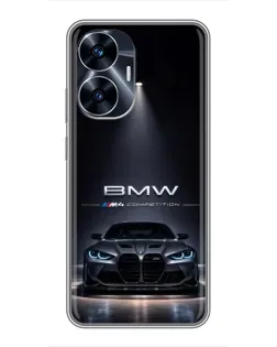 Чохол для Realme C55 з картинкою «BMW крізь нічне місто» Чохол для Realme C55 з картинкою «BMW крізь нічне місто»