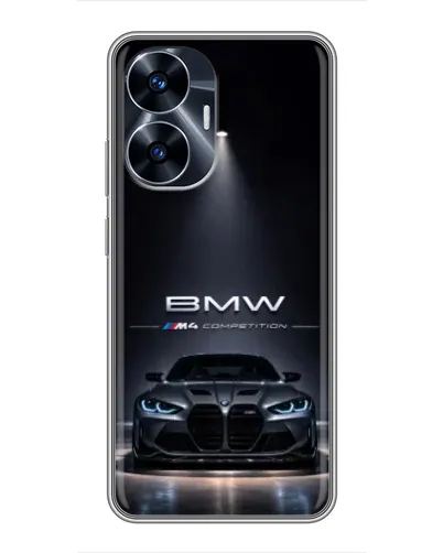 Чохол для Realme C55 з картинкою «BMW крізь нічне місто» Чохол для Realme C55 з картинкою «BMW крізь нічне місто»