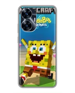 Чохол для Realme C55 з картинкою «Губка Боб Minecraft» Чохол для Realme C55 з картинкою «Губка Боб Minecraft»