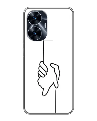 Чехол для Realme C55 с картинкой «Рука держит» Чехол для Realme C55 с картинкой «Рука держит»