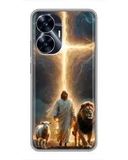 Чохол для Realme C55 з картинкою «Лев Юди та Світло»