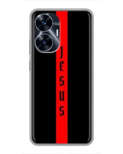 Чехол для Realme C55 с картинкой «Красная линия веры» Чехол для Realme C55 с картинкой «Красная линия веры»