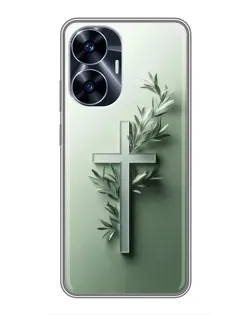 Чехол для Realme C55 с картинкой «Оливковая ветвь»