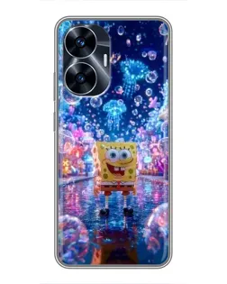Чехол для Realme C55 с картинкой «Неоновый океан»