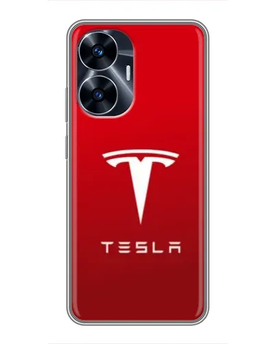 Чехол для Realme C55 с картинкой «Tesla Red Classic»