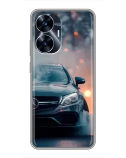 Чохол для Realme C55 з картинкою «Mercedes — нічне місто» Чохол для Realme C55 з картинкою «Mercedes — нічне місто»