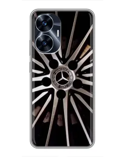 Чехол для Realme C55 с картинкой «Диск Mercedes»