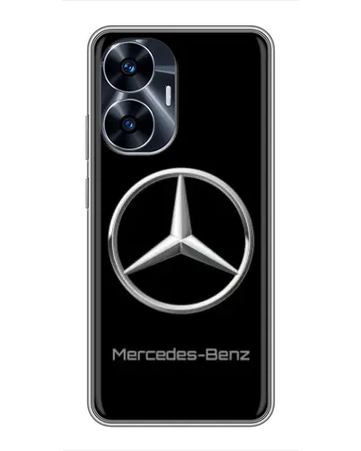 Чехол для Realme C55 с картинкой «Mercedes Silver Logo»