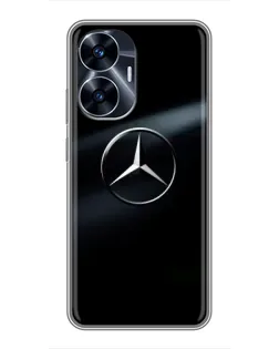 Чехол для Realme C55 с картинкой «Mercedes на металле» Чехол для Realme C55 с картинкой «Mercedes на металле»