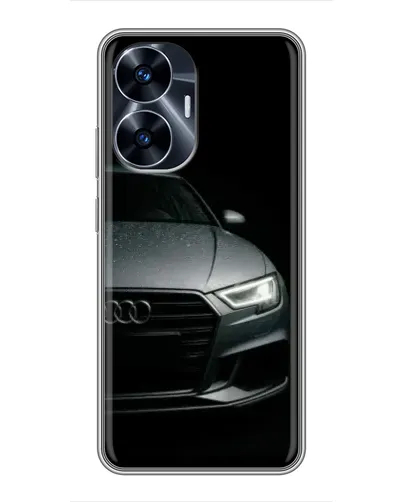 Чехол для Realme C55 с картинкой «Audi — детализация кузова»