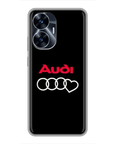 Чехол для Realme C55 с картинкой «Логотип Audi Heart»