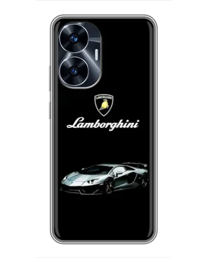 Чехол для Realme C55 с картинкой «Логотип Lamborghini классика»