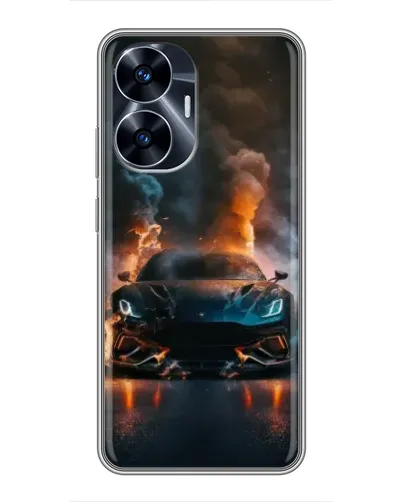 Чехол для Realme C55 с картинкой «Lamborghini дымная эстетика»