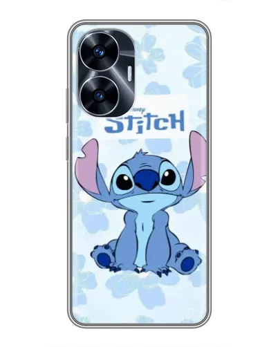 Чехол для Realme C55 с картинкой «Stitch среди цветов» Чехол для Realme C55 с картинкой «Stitch среди цветов»