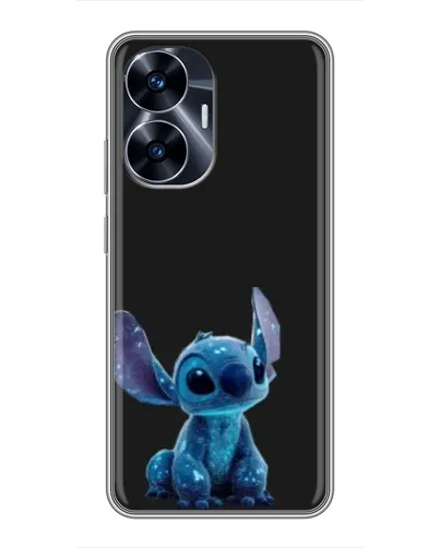 Чехол для Realme C55 с картинкой «Стич на черном» Чехол для Realme C55 с картинкой «Стич на черном»