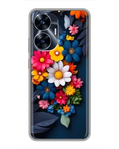 Чехол для Realme C55 с картинкой «Цветочная феерия»