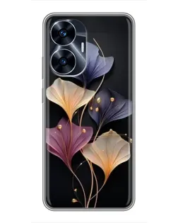 Чехол для Realme C55 с картинкой «Лиловые цветы грации»