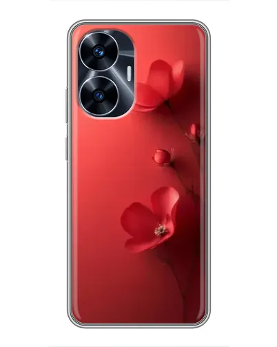 Чехол для Realme C55 с картинкой «Маковые соцветия»