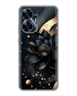 Чехол для Realme C55 с картинкой «Черный лотос»