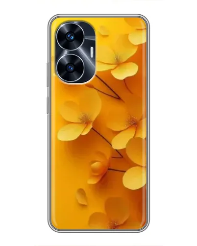 Чехол для Realme C55 с картинкой «Золотые лепестки»