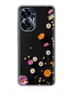 Чехол для Realme C55 с картинкой «Цветочная композиция»