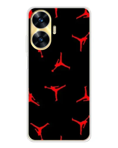 Чехол для Realme C56 с картинкой «Jordan Red Pattern» Чехол для Realme C56 с картинкой «Jordan Red Pattern»