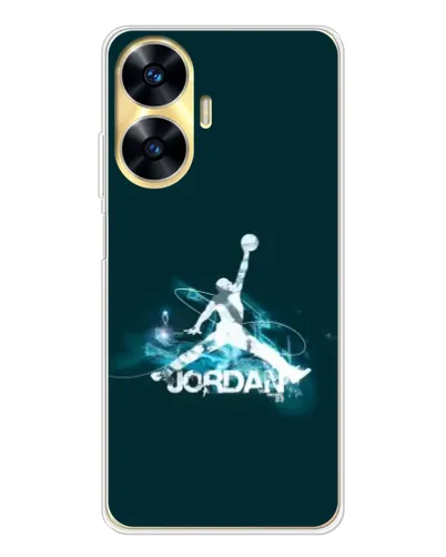 Чехол для Realme C56 с картинкой «Jordan Blue Fire» Чехол для Realme C56 с картинкой «Jordan Blue Fire»