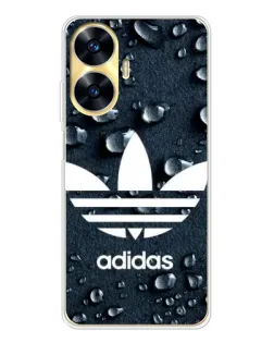 Чехол для Realme C56 с картинкой «Adidas Trefoil Blue»