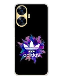Чехол для Realme C56 с картинкой «Взрыв красок Adidas»