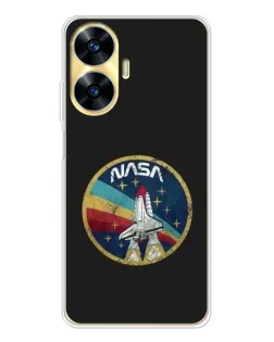 Чехол для Realme C56 с картинкой «NASA — эмблема миссии»