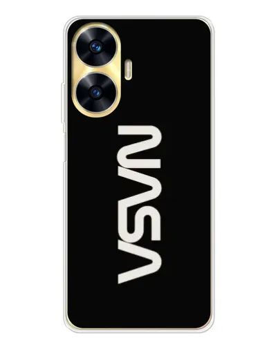 Чехол для Realme C56 с картинкой «NASA — вертикальный логотип» Чехол для Realme C56 с картинкой «NASA — вертикальный логотип»
