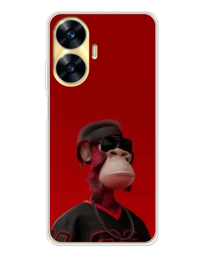 Чехол для Realme C56 с картинкой «Bored Ape в красном» Чехол для Realme C56 с картинкой «Bored Ape в красном»