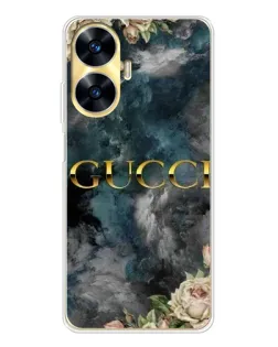 Чохол для Realme C56 з картинкою «Абстрактні квіти Gucci»