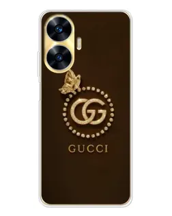 Чохол для Realme C56 з картинкою «Gucci — золотий метелик»