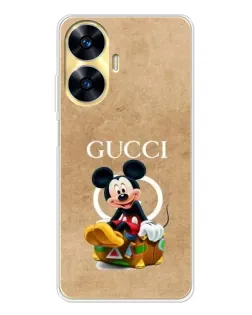 Чохол для Realme C56 з картинкою «Міккі Маус Gucci — крафт»