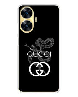 Чохол для Realme C56 з картинкою «Gucci — срібна змія»