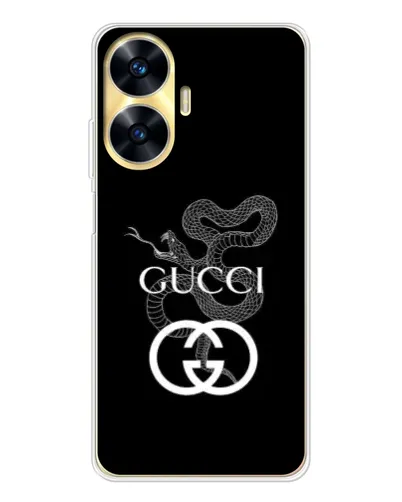 Чехол для Realme C56 с картинкой «Gucci — серебряная змея» Чехол для Realme C56 с картинкой «Gucci — серебряная змея»