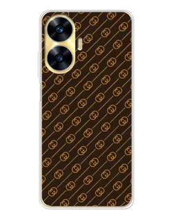 Чохол для Realme C56 з картинкою «Gucci — золоті діагоналі»
