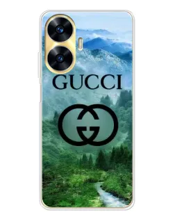 Чохол для Realme C56 з картинкою «Gucci — гірський пейзаж»
