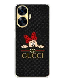 Чохол для Realme C56 з картинкою «Мінні Маус Gucci — чорний»