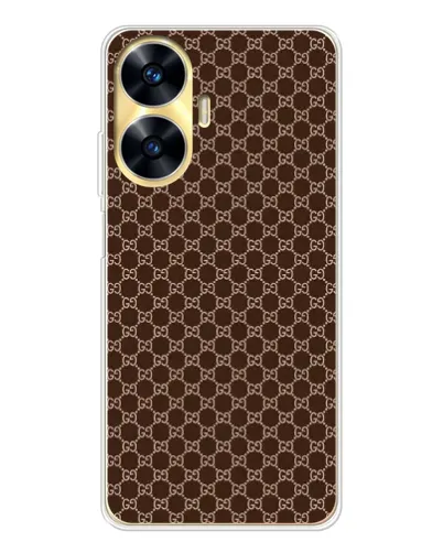 Чехол для Realme C56 с картинкой «Gucci — шоколадная сетка» Чехол для Realme C56 с картинкой «Gucci — шоколадная сетка»