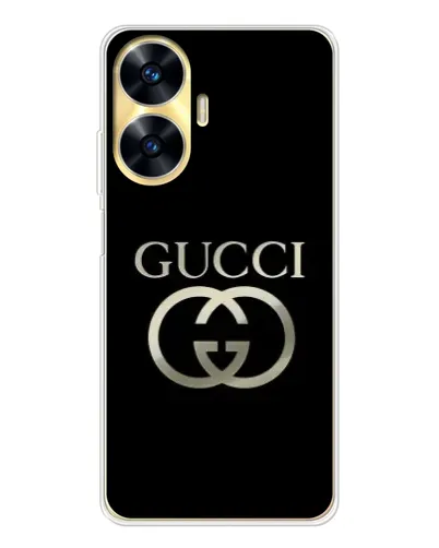 Чехол для Realme C56 с картинкой «Gucci — золото на черном» Чехол для Realme C56 с картинкой «Gucci — золото на черном»