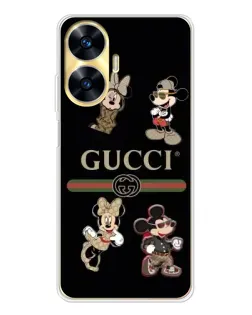 Чохол для Realme C56 з картинкою «Gucci — герої Disney та монограма»