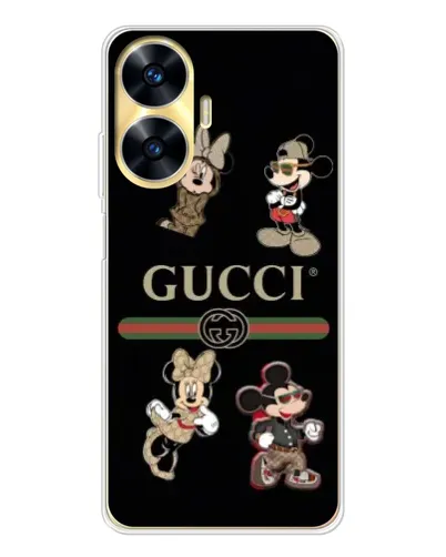 Чехол для Realme C56 с картинкой «Gucci — герои Disney и монограмма» Чехол для Realme C56 с картинкой «Gucci — герои Disney и монограмма»