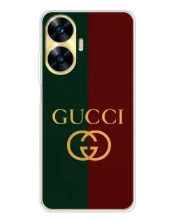Чохол для Realme C56 з картинкою «Gucci — темно-зелений градієнт»