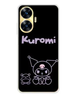 Чехол для Realme C56 с картинкой «Kuromi — черный минимализм» Чехол для Realme C56 с картинкой «Kuromi — черный минимализм»