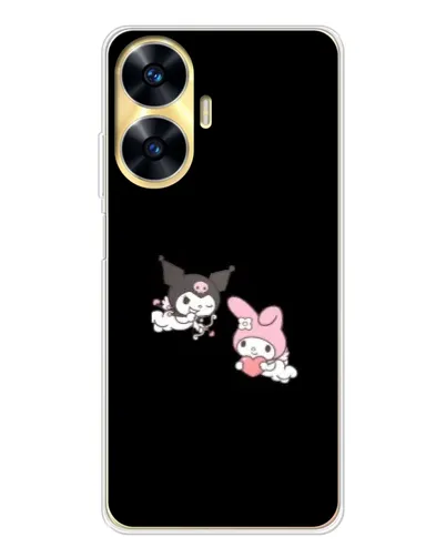 Чехол для Realme C56 с картинкой «My Melody и Kuromi»