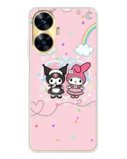 Чехол для Realme C56 с картинкой «My Melody и Kuromi» Чехол для Realme C56 с картинкой «My Melody и Kuromi»