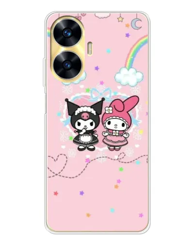 Чехол для Realme C56 с картинкой «My Melody и Kuromi»